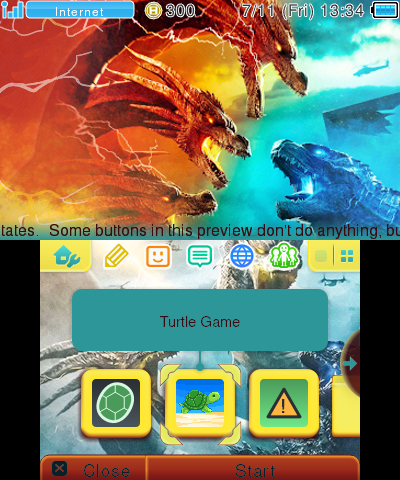 Godzilla 3DS Theme Preview
